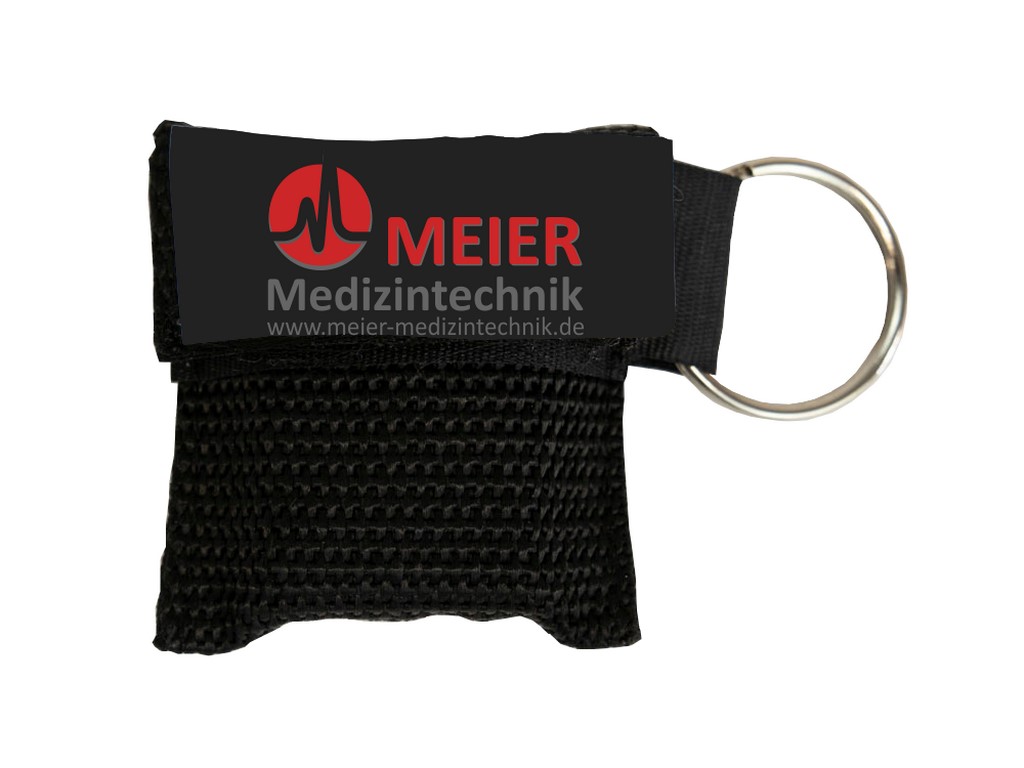 MeierMed AERObag® Beatmungstuch mit Schlüsselanhänger | Farbe: Schwarz