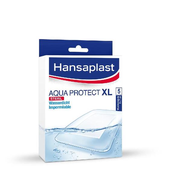 Hansaplast® Wundverband Aqua Protect XL wasserdicht | Größe: 6 x 7 cm | Packung á 5 Stück