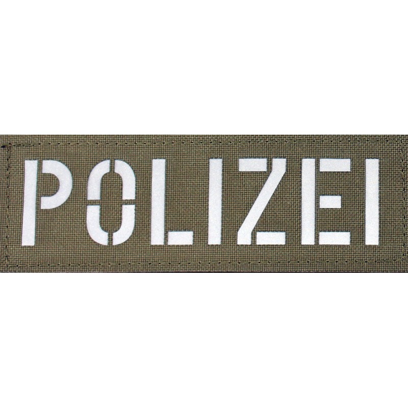 ZentauroN® Cordura Patch | Polizei | Ausführung: Groß | Farbe: BW-Oliv / Reflex