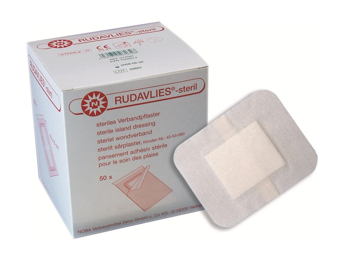 NOBA® RUDAVLIES® steriler Wundverband | Größe: 10 cm x 12 cm | Packung a 50 Stück