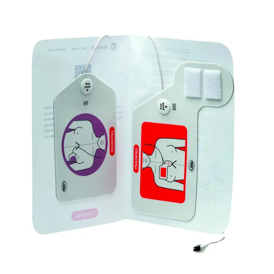 Laerdal® ShockLink AED-Trainingskabel | Trainingspads für ShockLink rechteckig | Packung mit 1 Paar