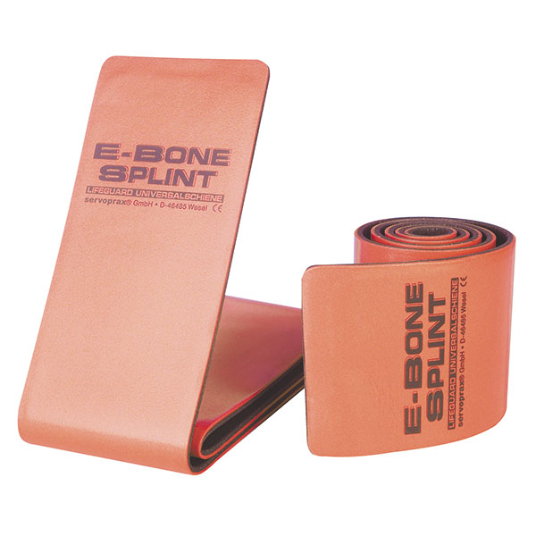 Lifeguard® E-Bone Splint / Splintschiene | Ausführung: Standard gerollt | Farbe: Orange / Grau