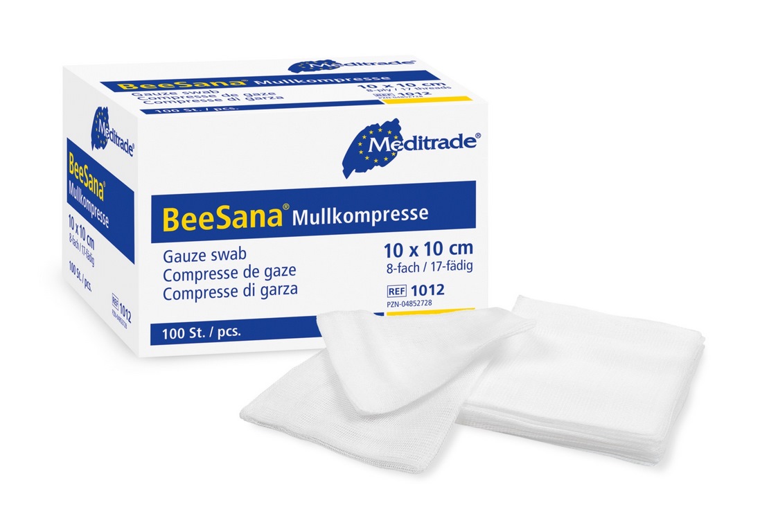 Meditrade® BeeSana® Kompressen 8-fach | unsteril | Packung á 100 Stück