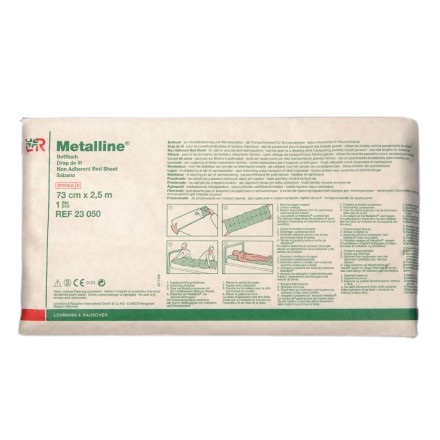 L&R Metalline® Betttuch steril | Größe: 250 x 73 cm | Packung á 1 Stück