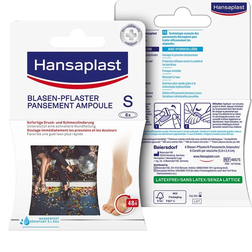 Hansaplast® Blasen-Pflaster | Ausführung: klein | Packung á 6 Stück