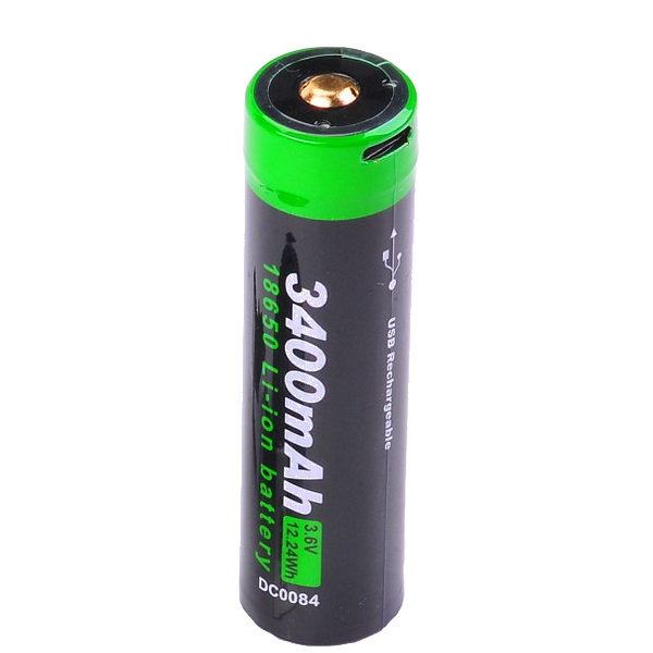 Nextorch® DC0084C Akku 18650 USB Lithium-Ion 3.6V / 3.400mAh