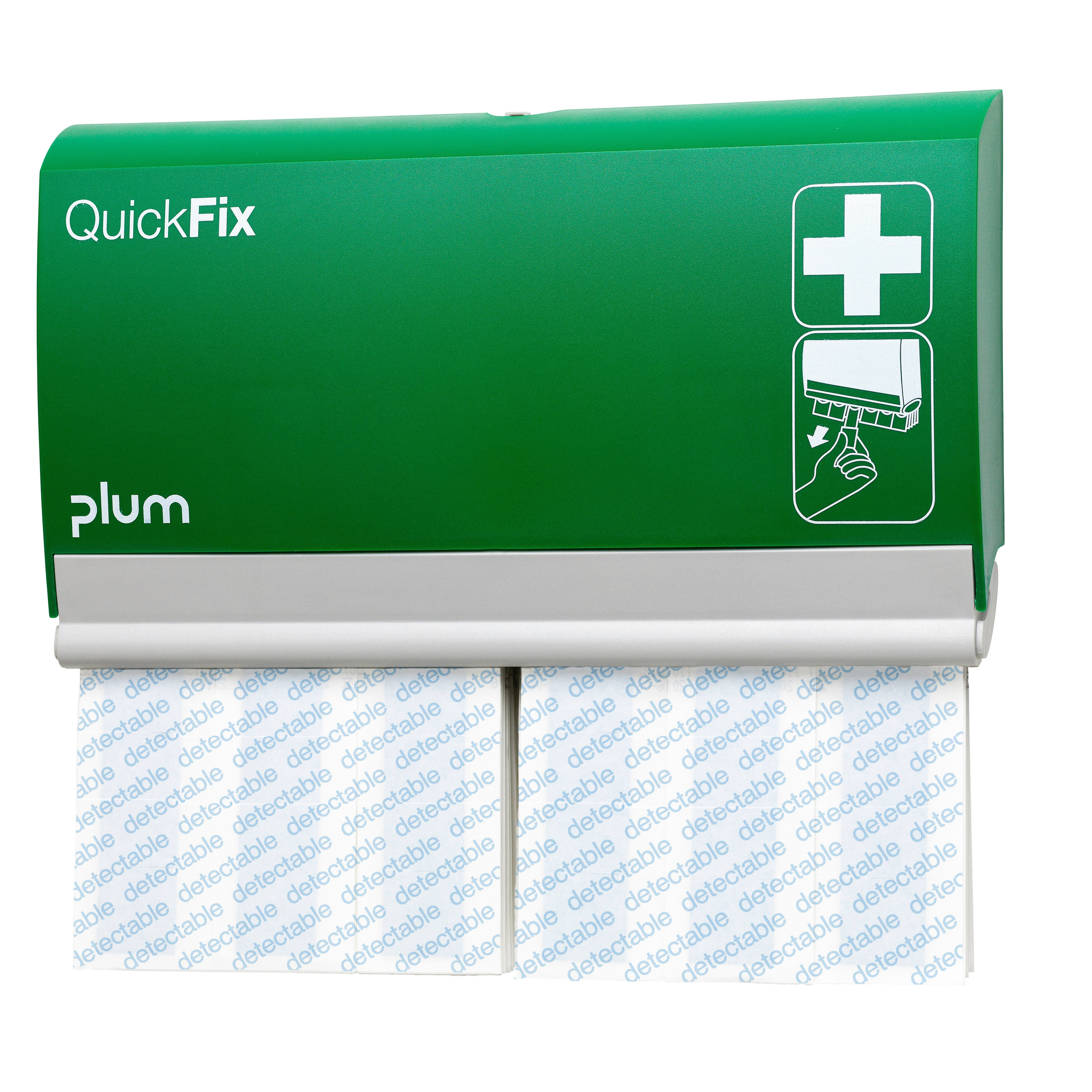 PLUM QuickFix Pflasterspender inkl. 2 x 30 Pflaster | Detectable lang