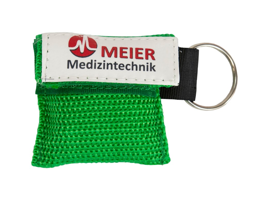 MeierMed AERObag® Beatmungstuch mit Schlüsselanhänger | Farbe: Grün