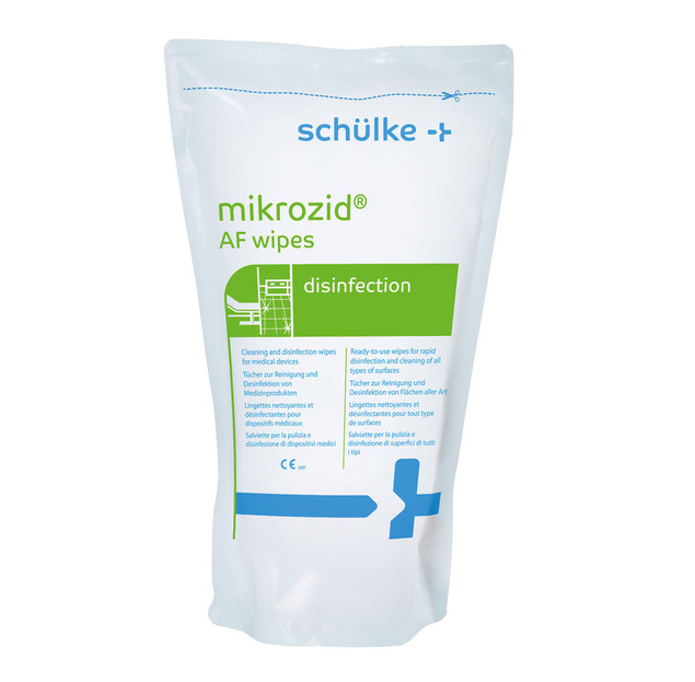 schülke mikrozid® AF wipes Desinfektionstücher | 150 Tücher | Nachfüllbeutel