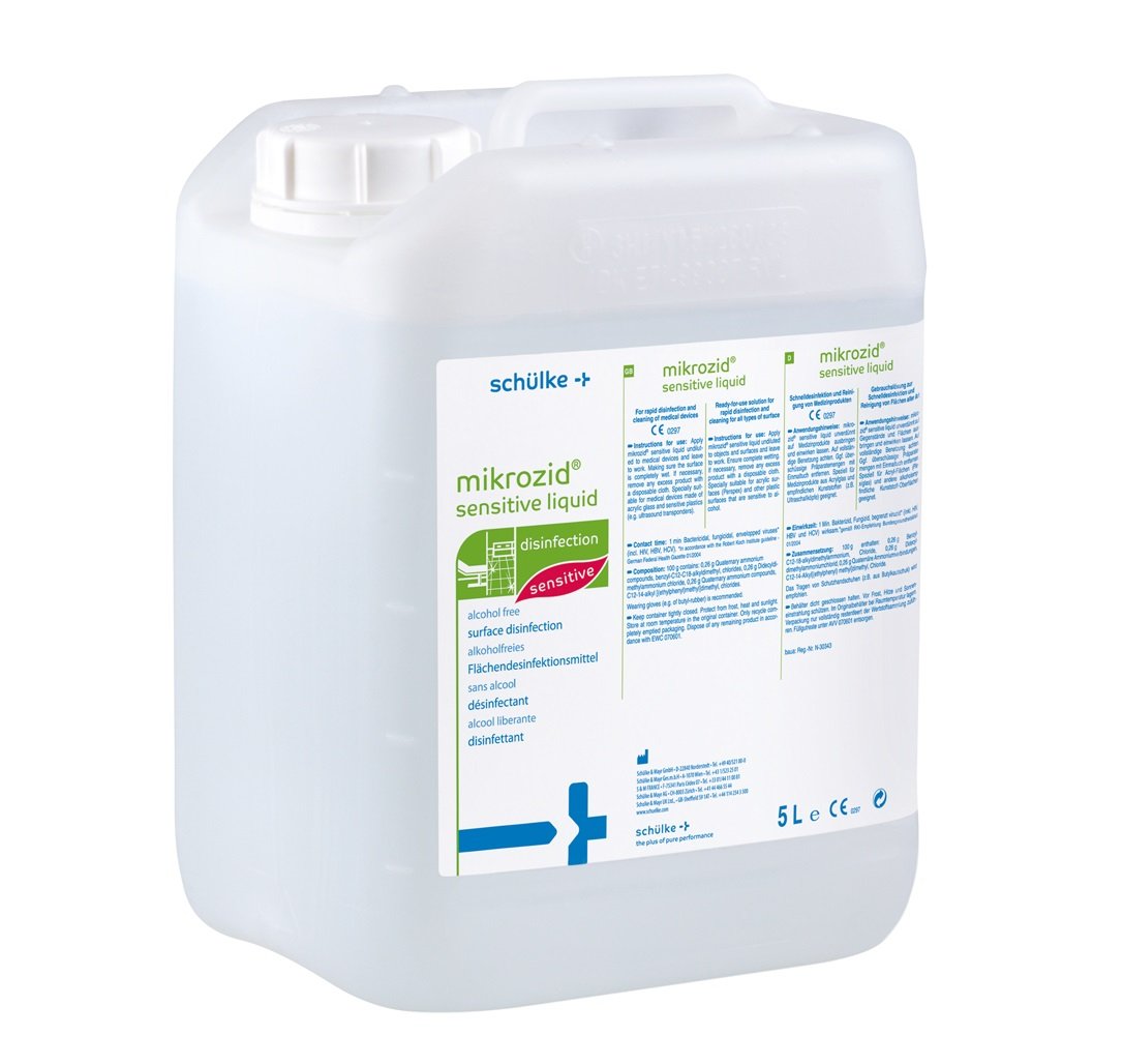 schülke mikrozid® sensitive liquid Flächen-Schnelldesinfektion | 5 Liter Kanister