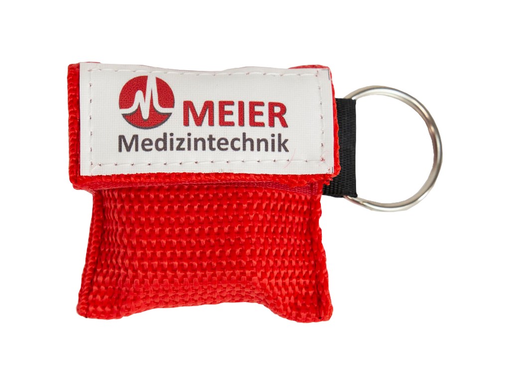 MeierMed AERObag® Beatmungstuch mit Schlüsselanhänger | Farbe: Rot