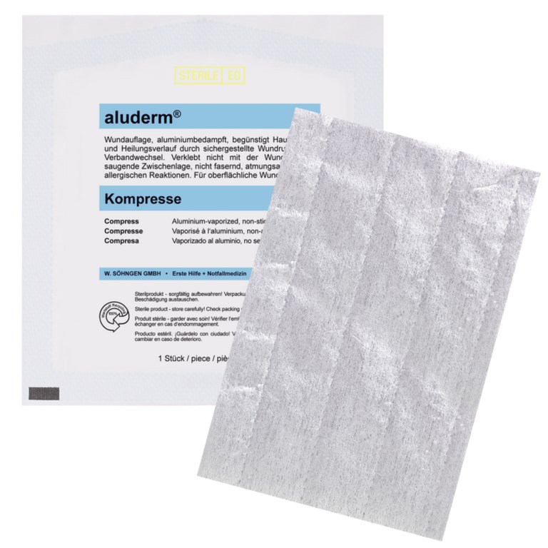 SÖHNGEN® aluderm® Kompresse | Größe: 10 x 15 cm | Packung á 100 Stück