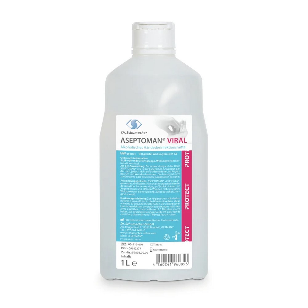 Dr. Schumacher ASEPTOMAN® VIRAL Händedesinfektionsmittel | 1000 ml Flasche