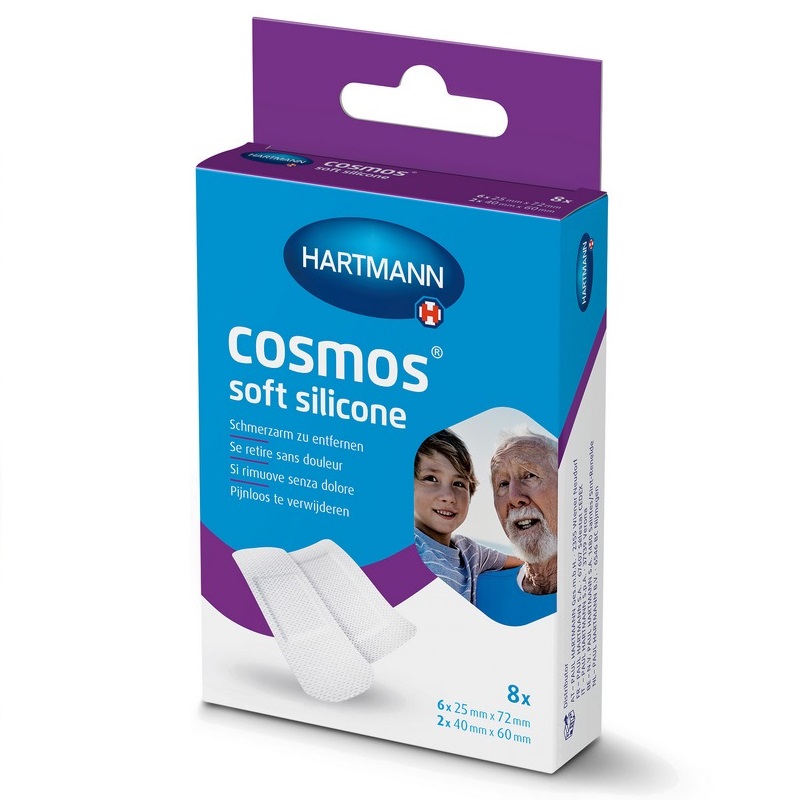 Hartmann Cosmos® soft silicone Pflasterstrips Sortiment | Packung á 8 Stück