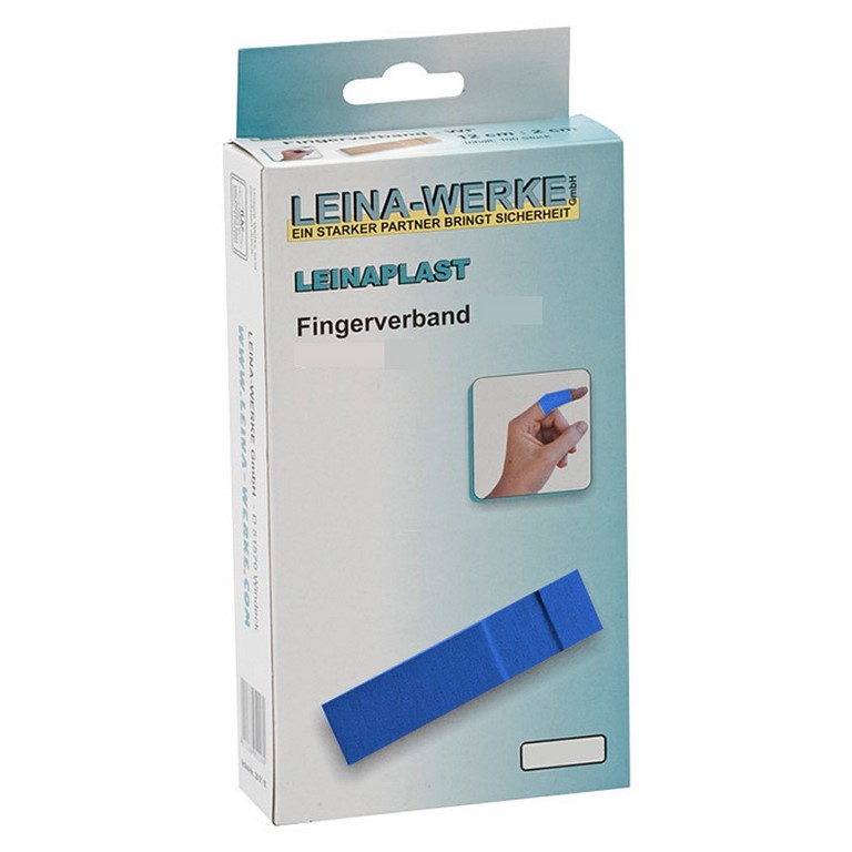 LEINA WERKE Fingerverband | detectable | Größe: 12 cm x 2 cm | Packung á 100 Stück