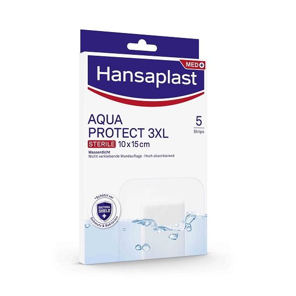 Hansaplast® Wundverband Aqua Protect 3XL wasserdicht | Größe: 10 x 15 cm | Packung á 5 Stück