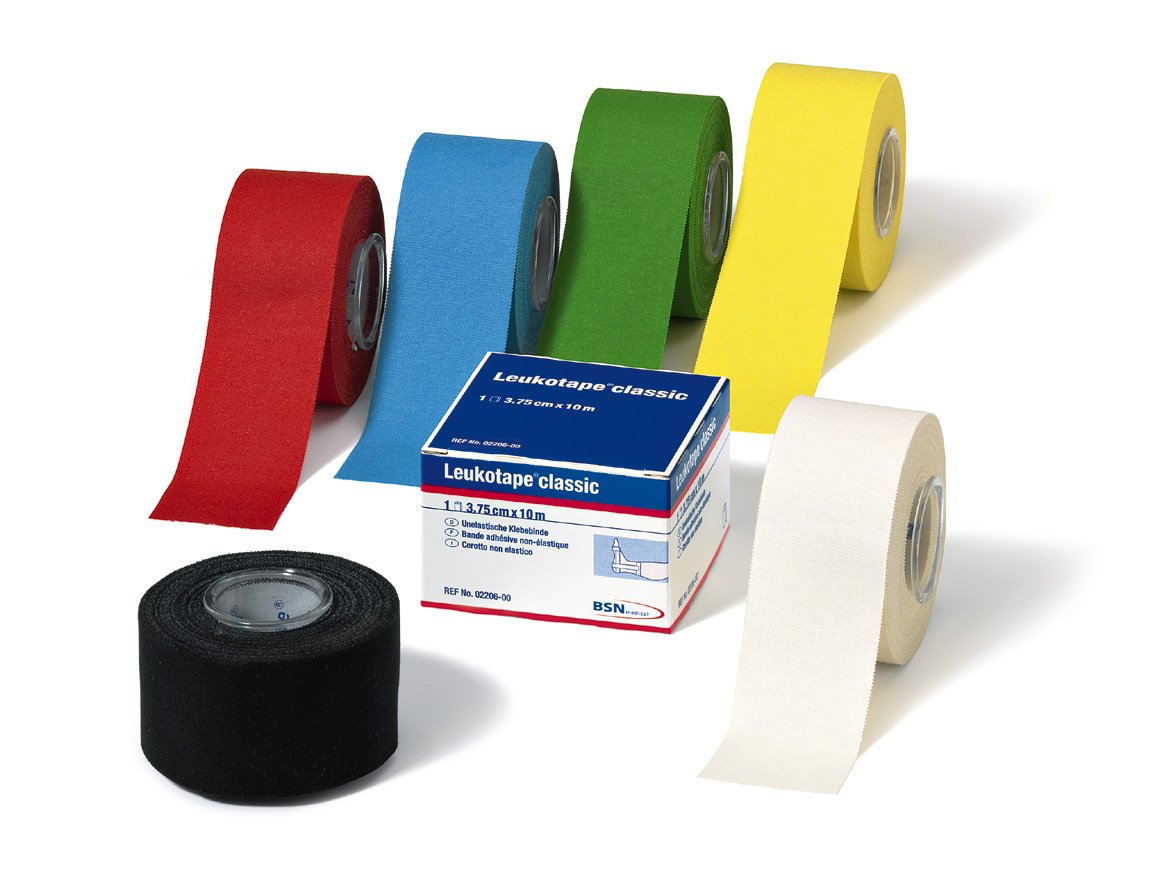 BSN medical® Leukotape® classic | Größe: 10 m x 3,75 cm | Farbe: Schwarz | Packung á 5 Stück