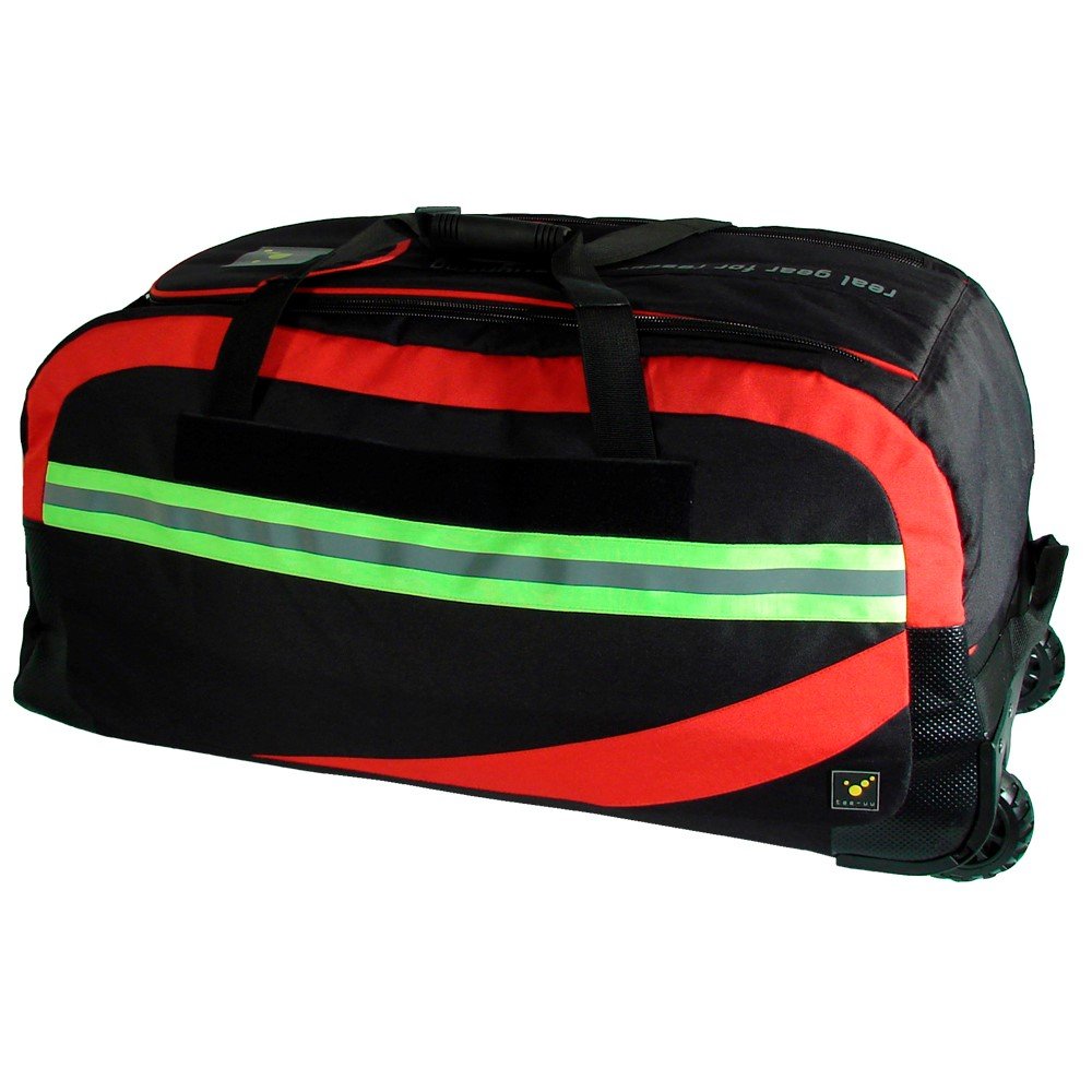 tee-uu® TROLLEYBAG Bekleidungstasche | Farbe: Schwarz / Rot