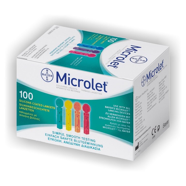 BAYER MICROLET® Lanzetten | Bunt sortiert | Packung á 100 Stück