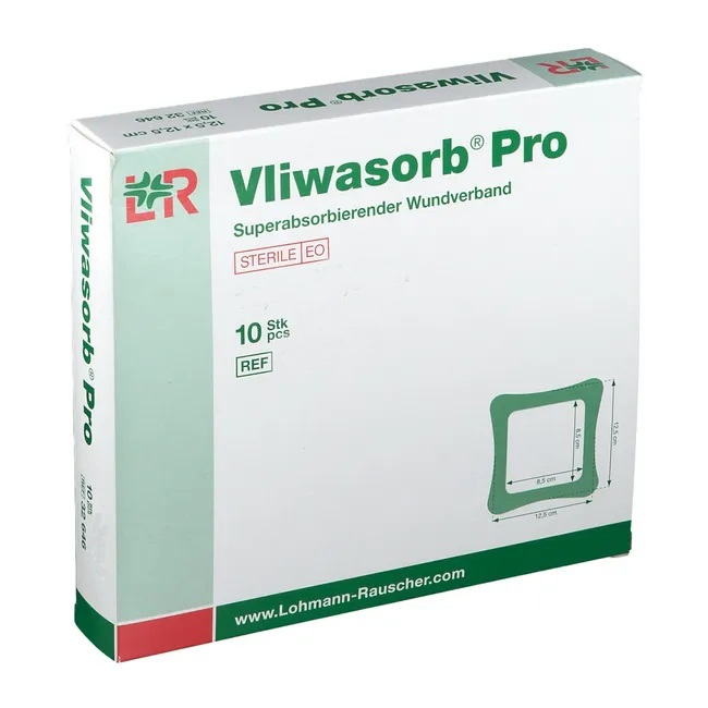 L&R Vliwasorb® Pro Superabsorbierender Wundverband | Größenauswahl | Packung á 10 Stück