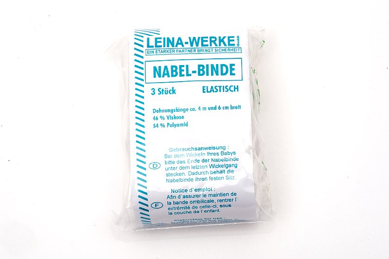 LEINA WERKE Nabelbinden | Größe: 6 cm x 4 m | Packung á 3 Stück