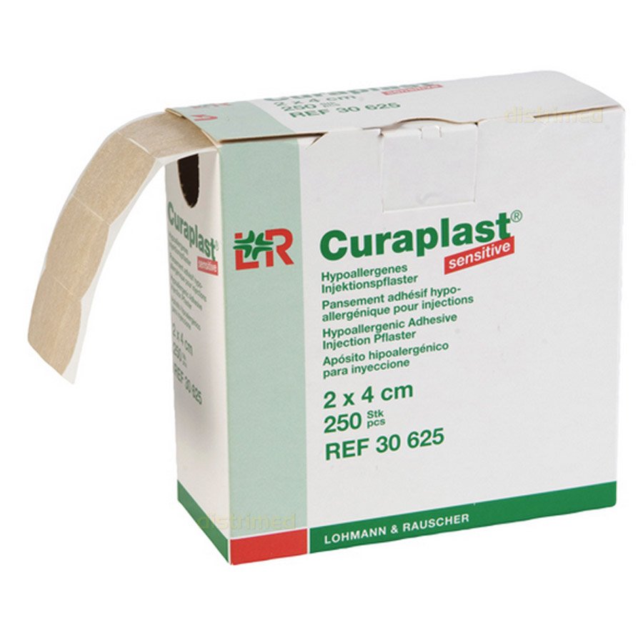 L&R Curaplast® Sensitiv Injektionspflaster | 2 cm x 4 cm | Packung á 250 Stück