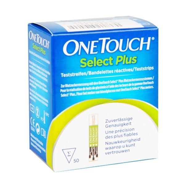 OneTouch® Select Plus Teststreifen | Packung mit 50 Stück