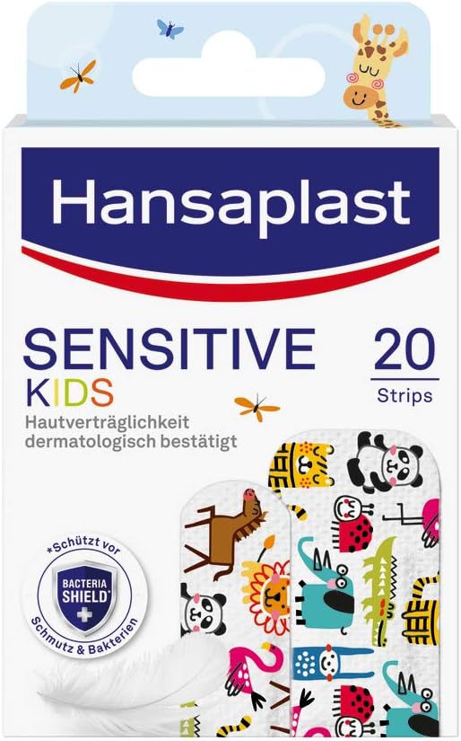 Hansaplast® Kinderpflaster / Pflasterstrips Sensitive | 20-teilig