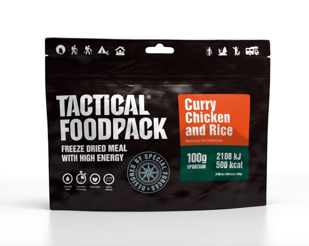 TACTICAL FOODPACK® Outdoor Nahrung Hauptspeise | Curry Chicken and Rice