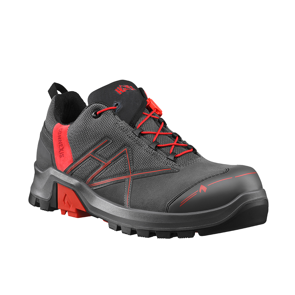 HAIX® CONNEXIS® Safety+ GTX LOW Arbeitsschuh | Farbe: Grey / Red