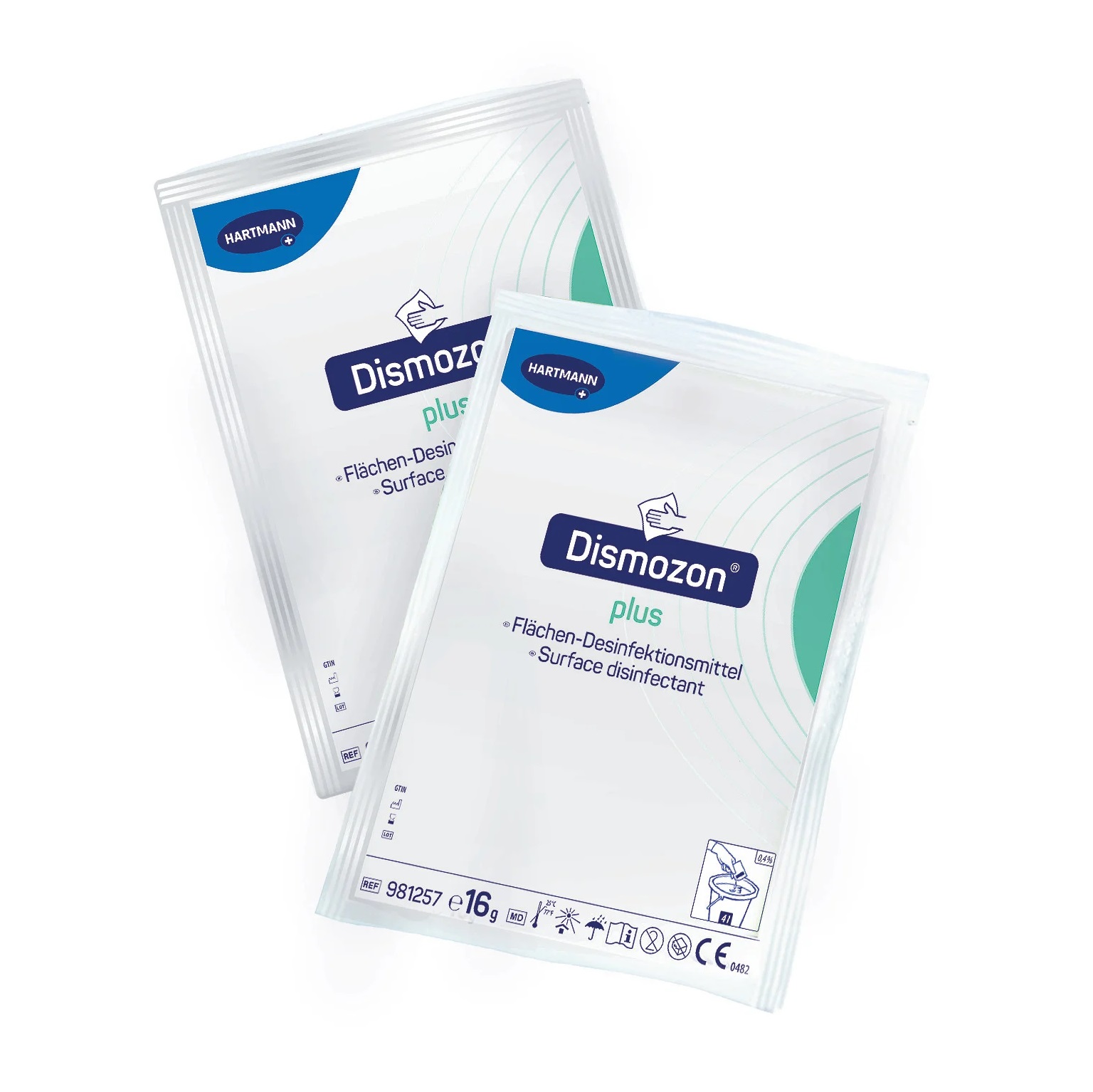 Hartmann Dismozon® plus Sauerstoff Flächen-Desinfektionsreiniger | 50 x Dosierbeutel á 16g