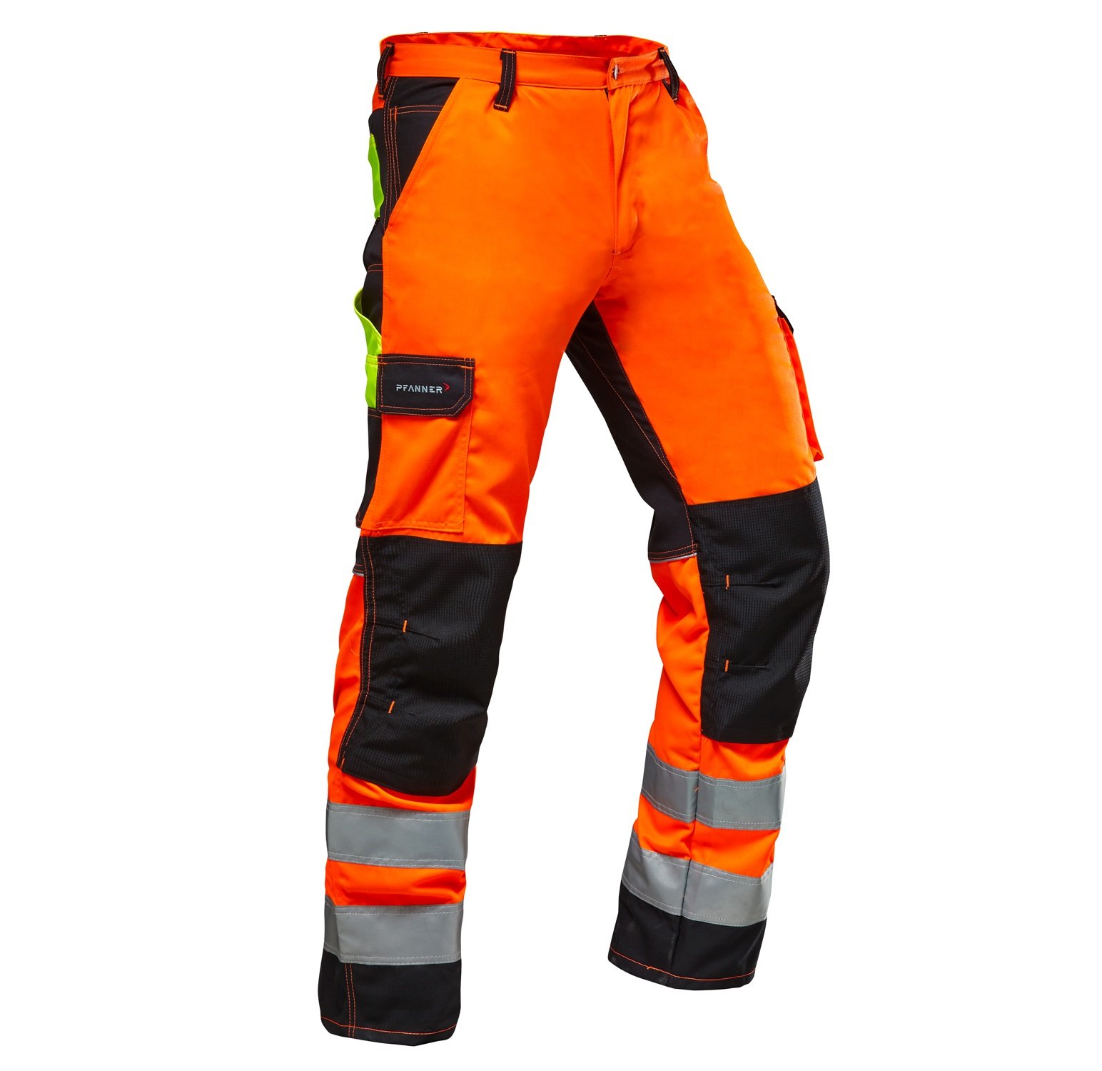 PFANNER® StretchZone® Warnhose EN 20471 | Farbe: Leuchtorange / Schwarz