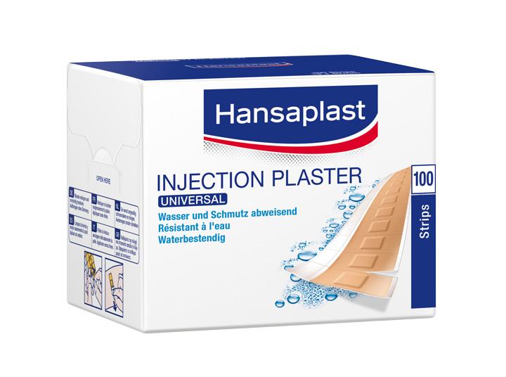 BDF Hansaplast® Universal Injektionspflaster | 1,8 cm x 4 cm | Packung mit 100 Stück