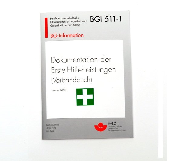 MeierMed Verbandbuch - Dokumentation der Erste-Hilfe-Leistungen gemäß BGI 511-1 - Größe: DIN A5