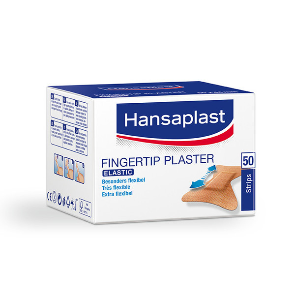 Hansaplast® Elastic Fingerkuppenpflaster | Größe: 5 cm x 4,4 cm | Packung á 50 Stück