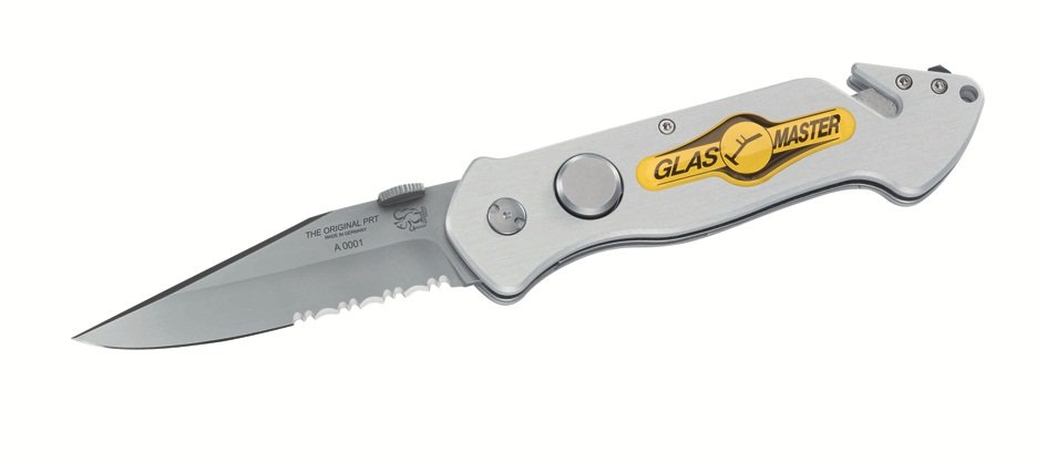 GlasMaster PRT-I Feuerwehrmesser | Standardklinge | Farbe: Silber