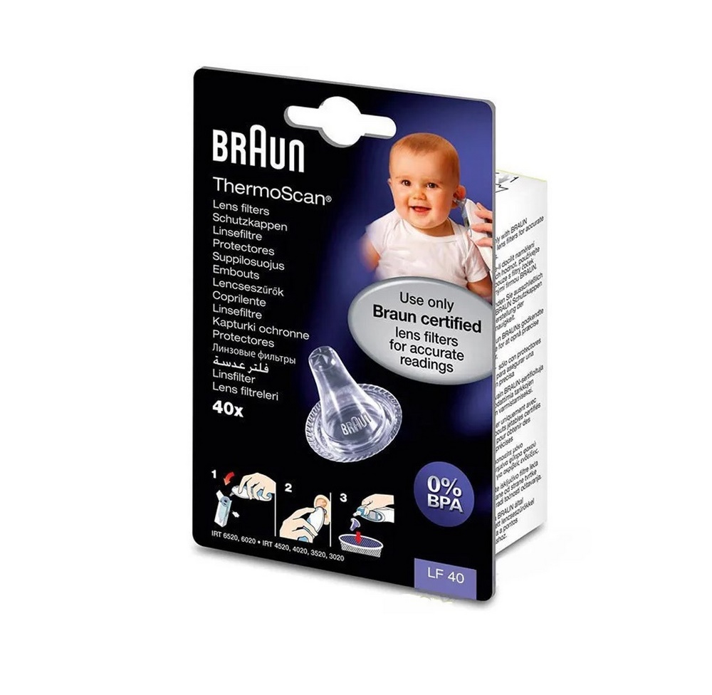 BRAUN ThermoScan® Schutzkappen für IRT 6520 und IRT 4520 | Packung á 40 Stück