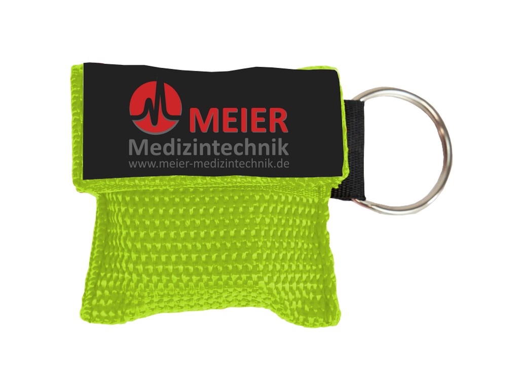 MeierMed AERObag® Beatmungstuch mit Schlüsselanhänger | Farbe: LemonGreen