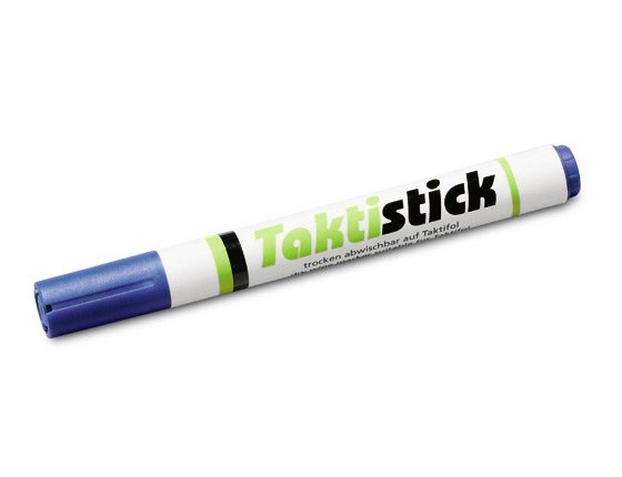 Taktifol® Stift / Taktistick Maker - abwischbar - zur Beschriftung von Lagekarten | Farbe: Blau