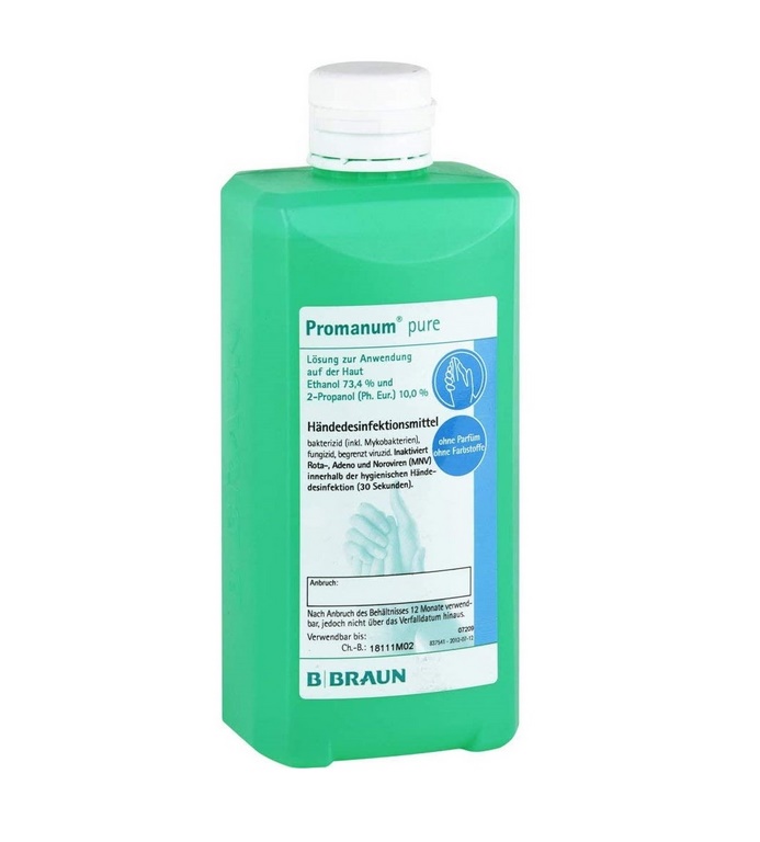 B.Braun Promanum® pure Händedesinfektionsmittel | 500 ml Flasche