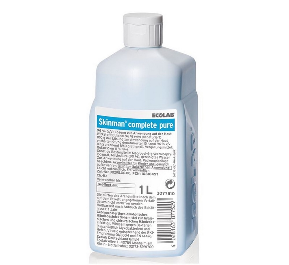 ECOLAB® Skinman™ complete pure Händedesinfektion | 1000 ml Flasche