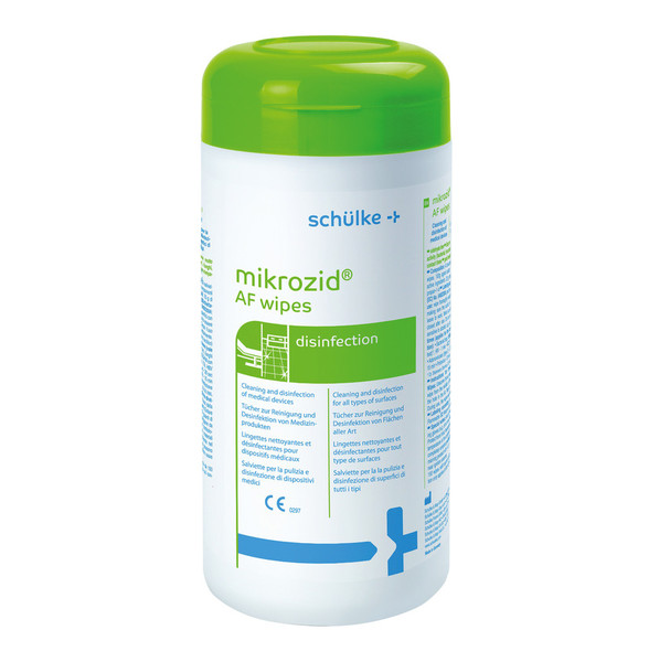 schülke mikrozid® AF wipes Desinfektionstücher | 150 Tücher | Spenderdose