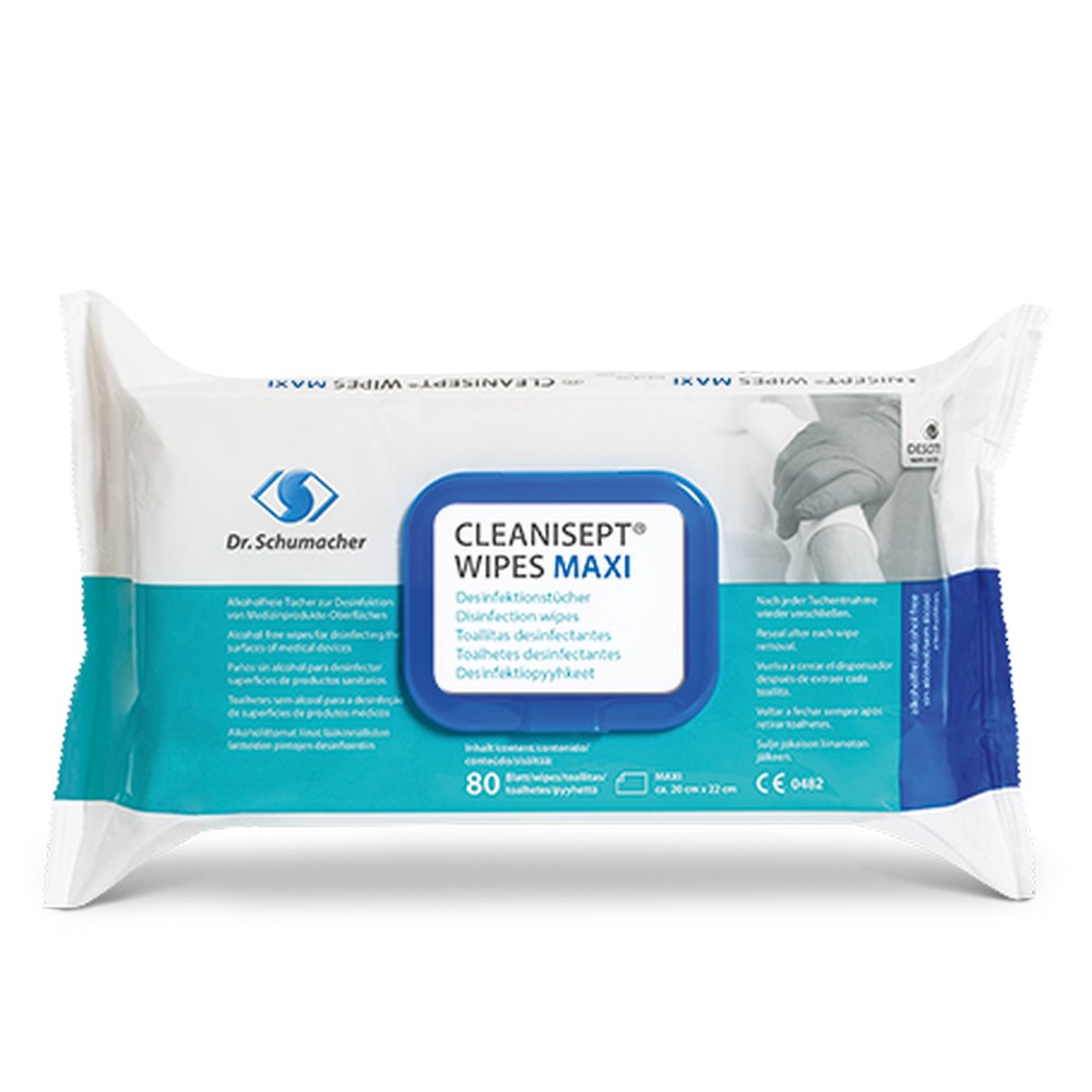 Dr. Schumacher CLEANISEPT® WIPES MAXI | Flowpack mit 100 Tücher