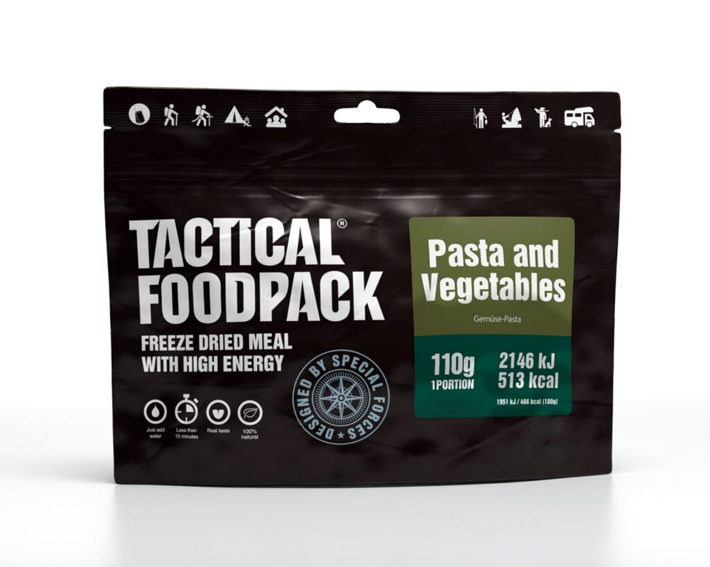 TACTICAL FOODPACK® Outdoor Nahrung Hauptspeise | Pasta and Vegetables