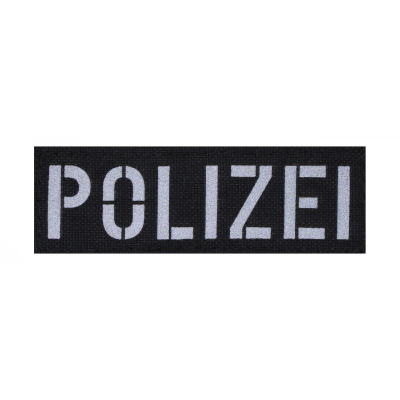 ZentauroN® Cordura Patch | Polizei | Ausführung: Klein | Farbe: Schwarz / Reflex