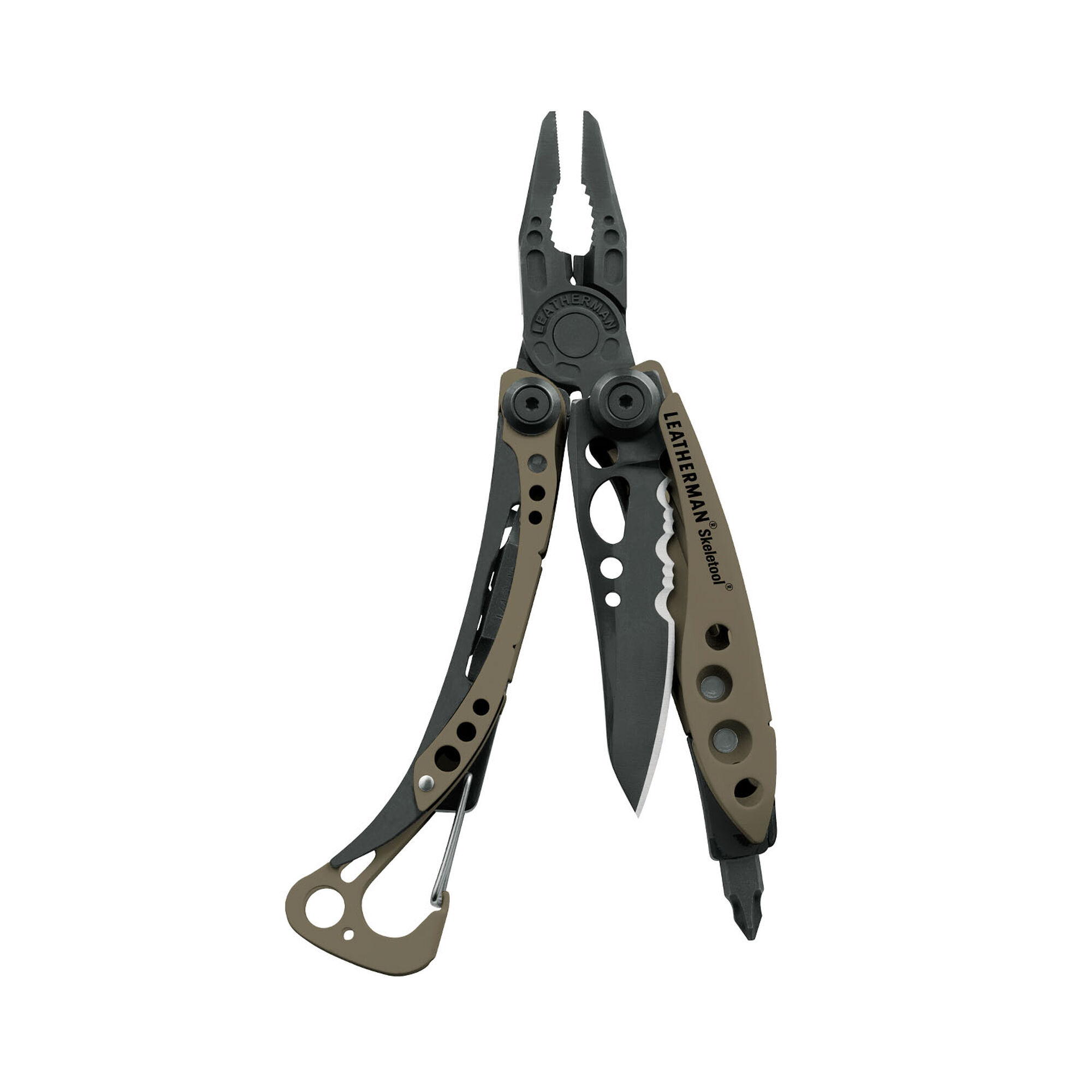 Leatherman® SKELETOOL® mit 7 Tools | Multitool Medium | Farbe: Coyote Tan