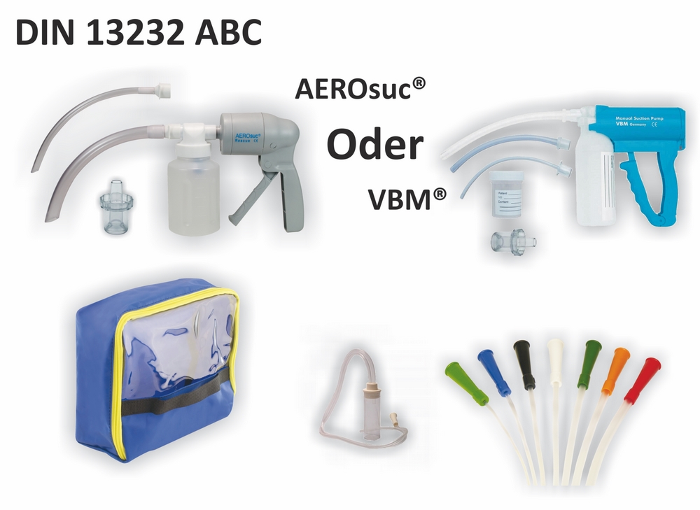 MeierMed Füllung Absaugung M - DIN 13232 ABC - AEROsuc® Rescue oder VBM Handabsaugpumpe