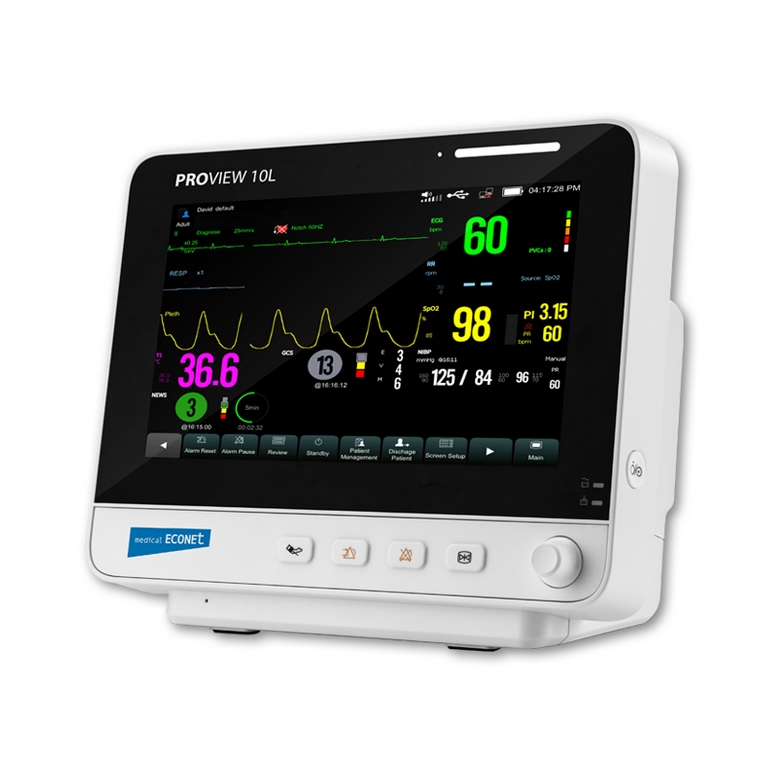 medical ECONET PROview 10" lite Tragbarer Patientenmonitor ohne Touchfunktion