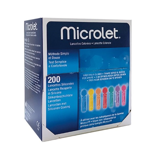 BAYER MICROLET® Lanzetten | Bunt sortiert | Packung á 200 Stück