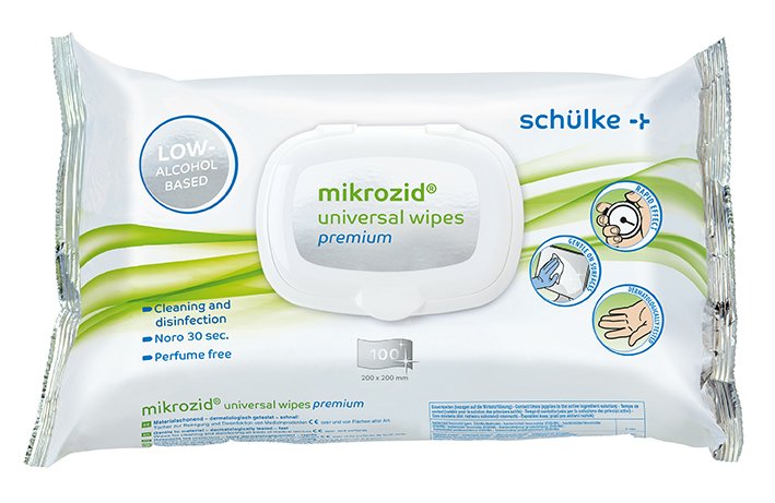 schülke mikrozid® universal wipes premium Desinfektionstücher | 100 Tücher